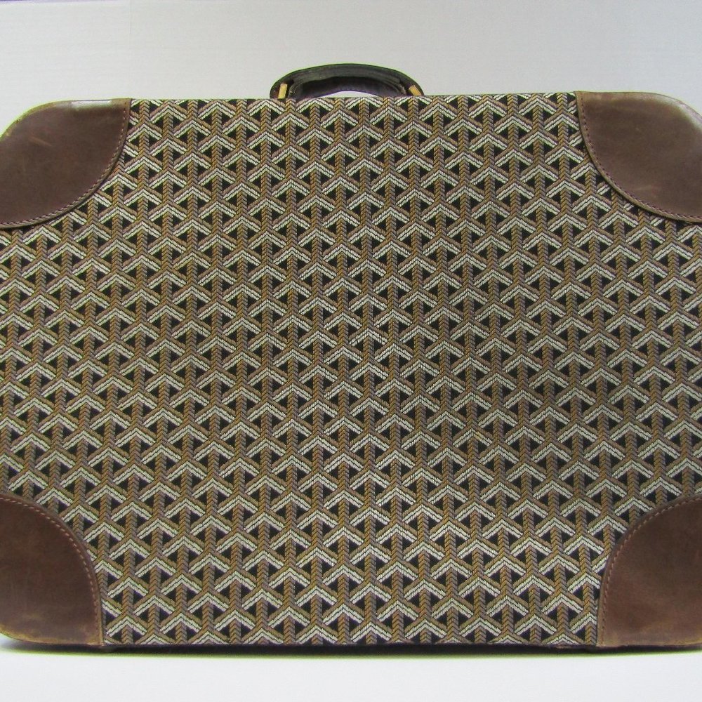 Goyard Suitcase Trunk With Leather | Rare Design
